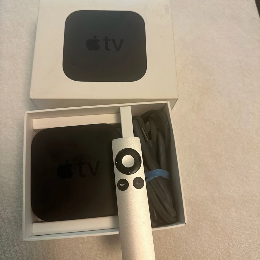 Apple TV with Silver Remote